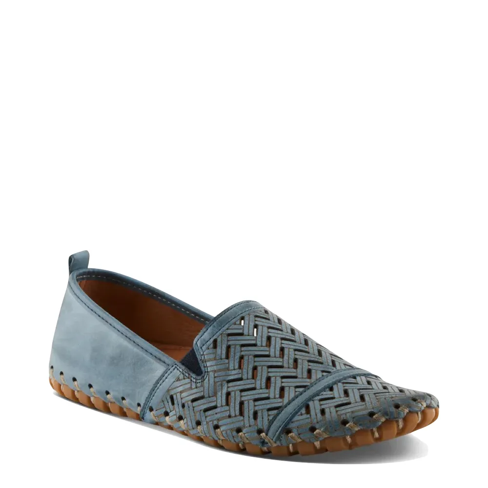 Spring Step Women's Kapri Slip On Flat in Blue