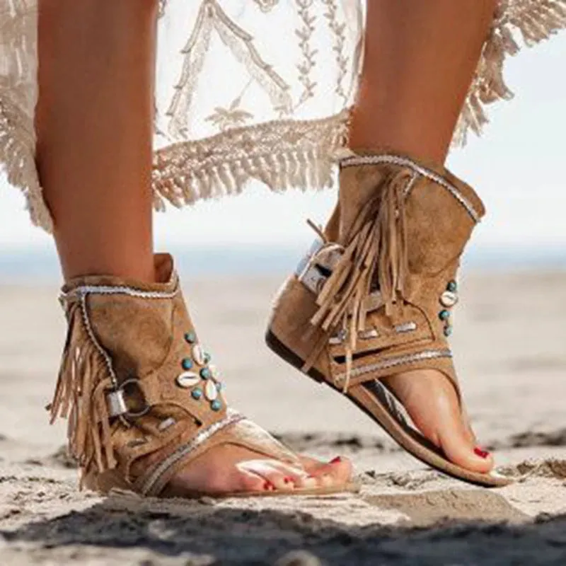 Sylis | Fringe Boho Sandals