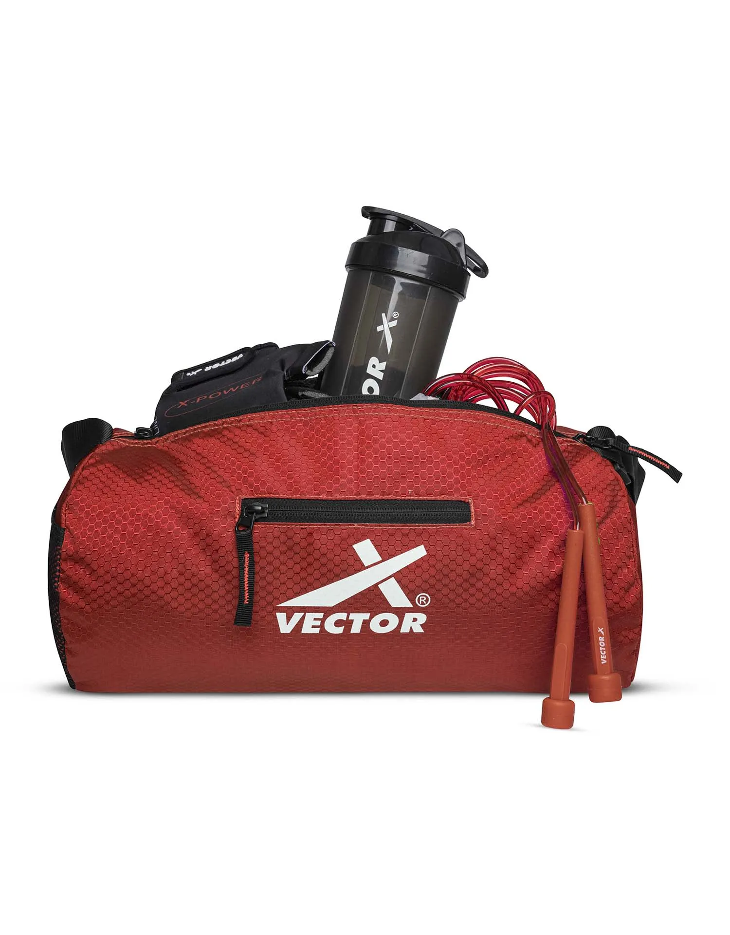 VECTOR X Attacker gym bag Polyester for Men & Women (Black) 17 L